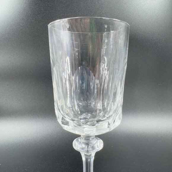 Tiffin Franciscan Atwater Stem Goblet Clear Glasses Manganese 365nm Green UV Set - Picture 8 of 15